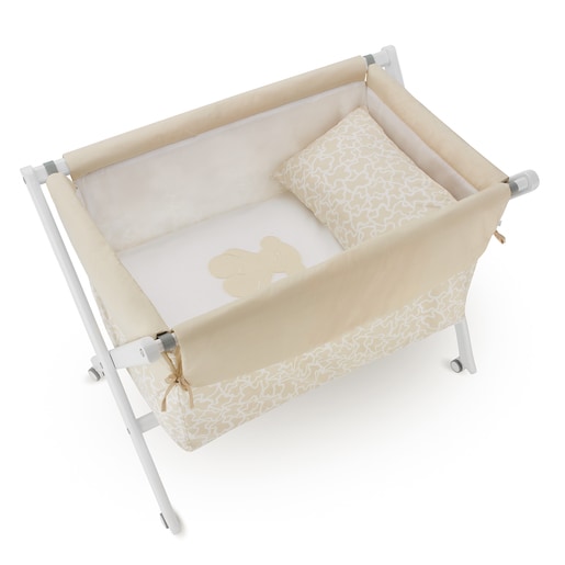 Kaos mini cot bed clothes in beige