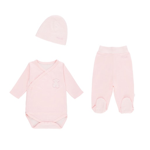 Bear newborn set in pink