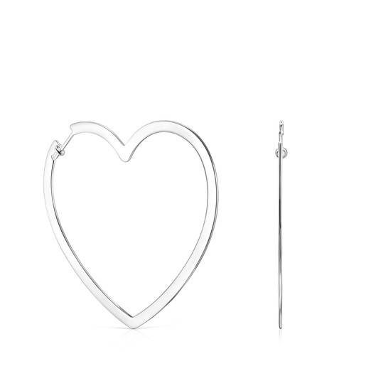 Silver Silueta heart Earrings