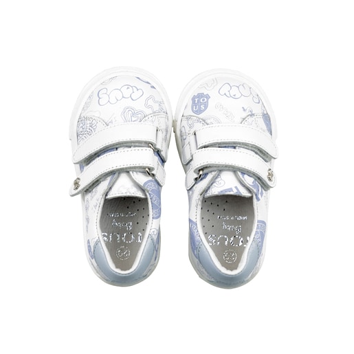 Deportiva de piel Walk Graff Azul Celeste