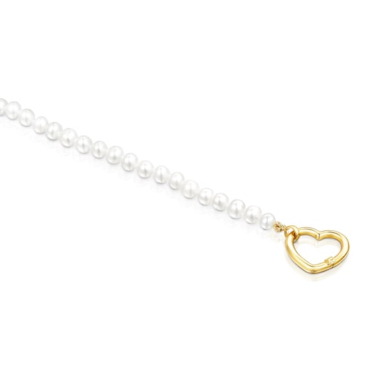 Hold Gold heart Bracelet with Pearls