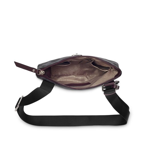 Anthracite colored Canvas Kaos Leopard Crossbody bag