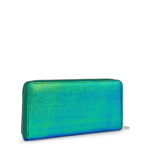 Medium Iridescent Green Dorp Wallet - TOUS | TOUS