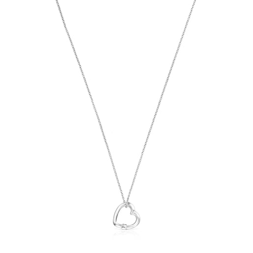 Hold Silver heart Necklace | TOUS