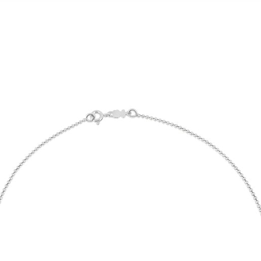 Enge Halskette TOUS Chain aus Silber, 40 cm lang mit 1,4 mm kleinen Kugeln.