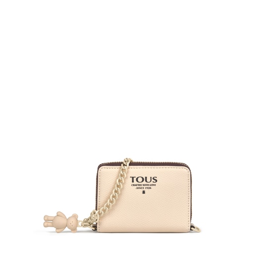 Pochette Porte-monnaie à bandoulière TOUS Pop moyenne beige