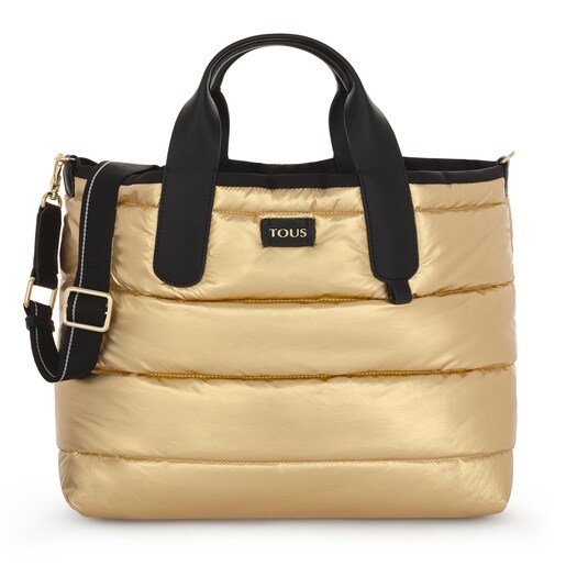 Gold-gun Pleat Up tote bag