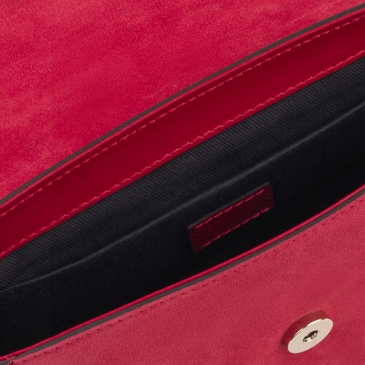 Czerwona skórzana torebka na ramię z kolekcji Zafiro