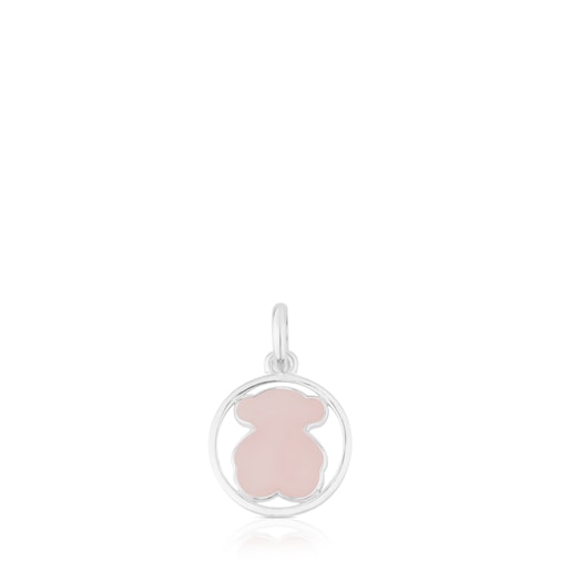 Silver Camille Pendant with Rose Quartz