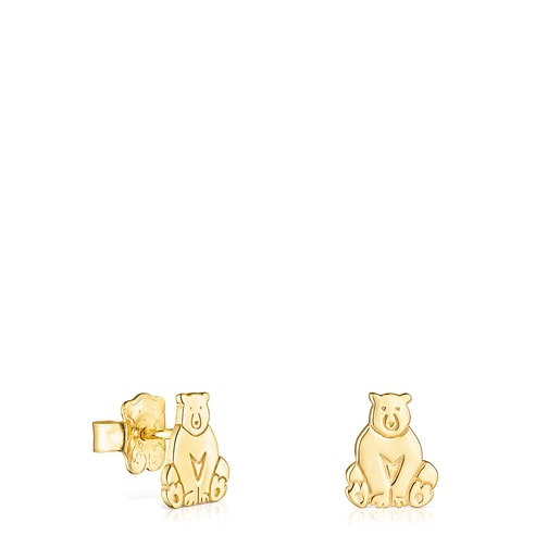 Silver Vermeil Save bear Earrings