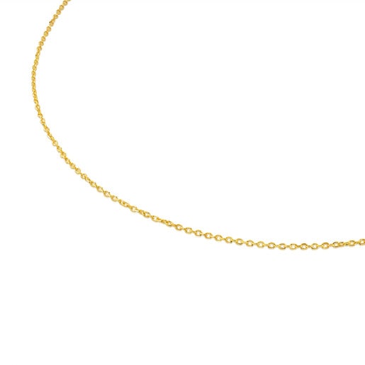 Gargantilha TOUS Chain em Ouro com argolas pequenas, 40 cm.