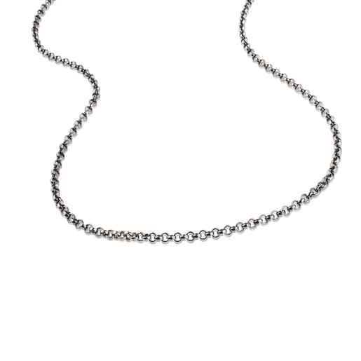 Oxidized Silver Choker. 80cm. TOUS Chain | TOUS