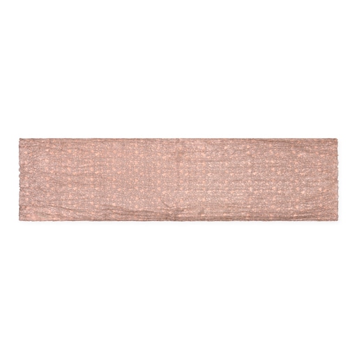Foulard Kaos Mini Silhouette Plis en soie rose
