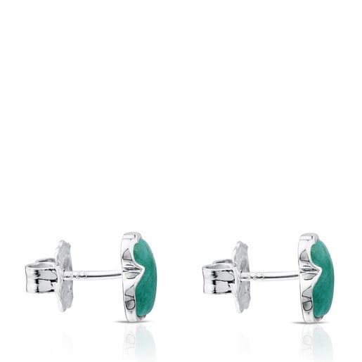 Silver New Color Earrings with Amazonite