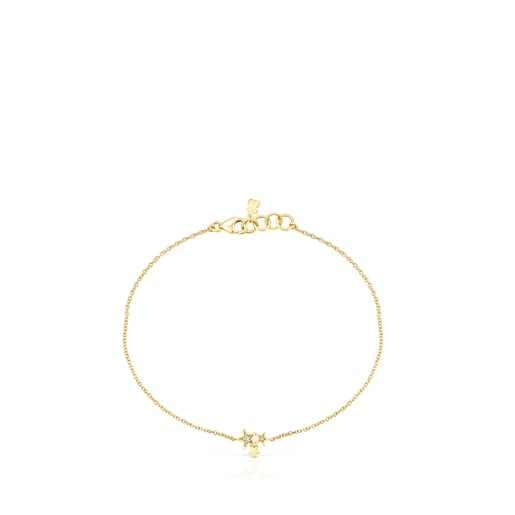Bracciale in oro e diamanti con stelle Teddy Bear