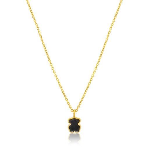 Vermeil Silver TOUS Color Necklace with Onyx