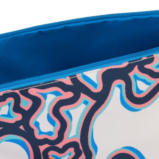Mała niebiesko-wielokolorowa dwustronna torebka na ramię z kolekcji Kaos Shock Unique