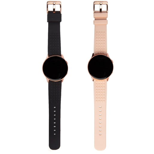 Reloj smartwatch Samsung Galaxy Active for TOUS de acero IP rosado con correa de Caucho nude