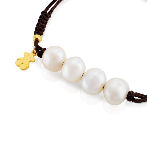 Vermeil Silver TOUS Nudos Bracelet with pearls