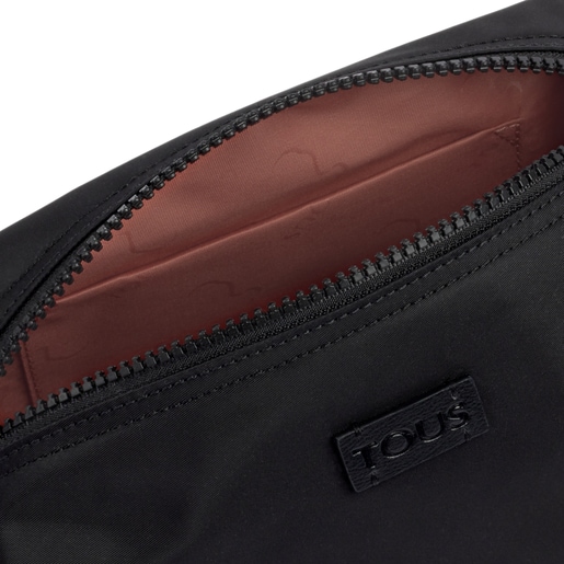 Large black Pleat Up toiletry bag