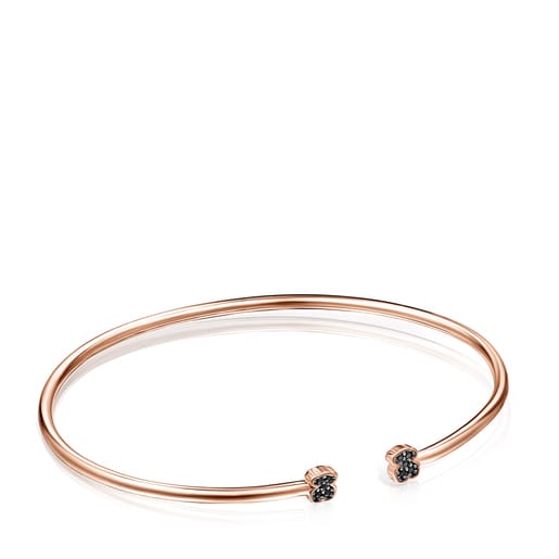 Pulsera Motif con baño de oro rosa 18 kt sobre plata con Espinelas