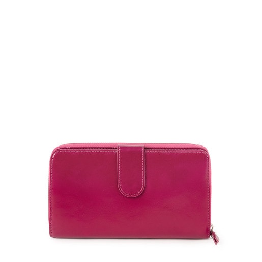 Fuchsia Leather Dubai Wallet Tous TOUS