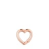 Anello a cuore piccolo con placcatura in oro rosa 18 kt su supporto in argento