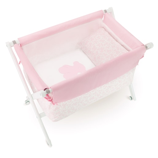 Kaos mini cot bed clothes in pink