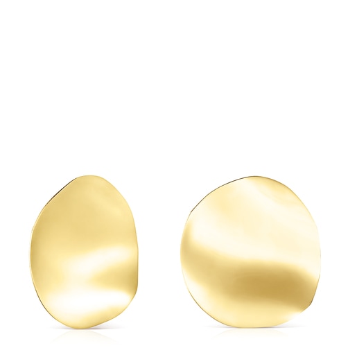 Medium Silver Vermeil Nenufar petal Earrings | TOUS