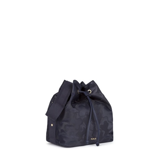 Bucket bag Valsaria em Lona na cor azul - marinho