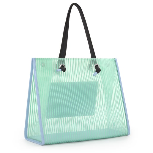 Sac shopping Amaya grand de couleur menthe