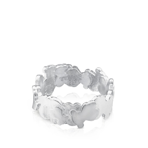 Silver TOUS Hill Ring Bear motif 0,9cm.