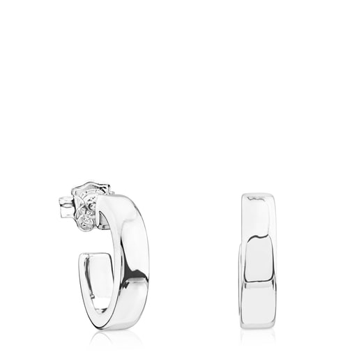 Silver Lio Hoop earrings | TOUS