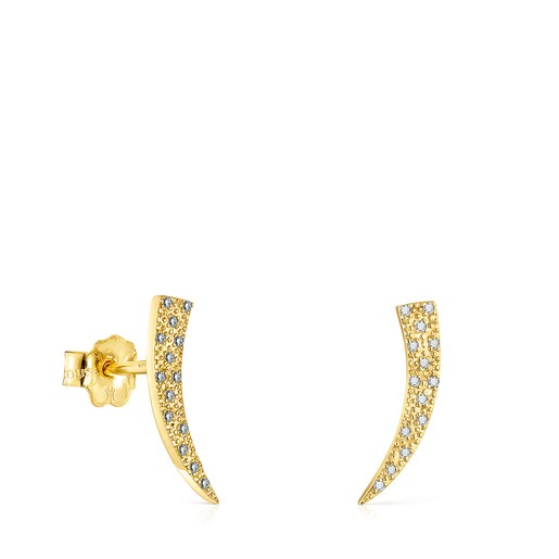 Boucles d’oreilles TOUS Good Vibes corne en Or et Diamants