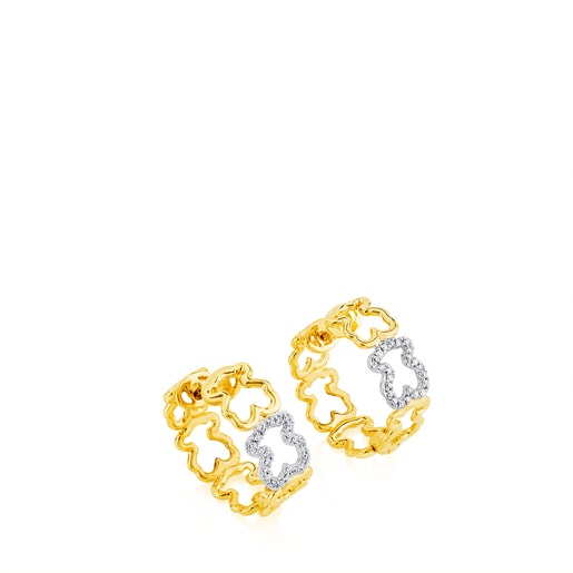 Aretes Silueta de Oro motivos Oso