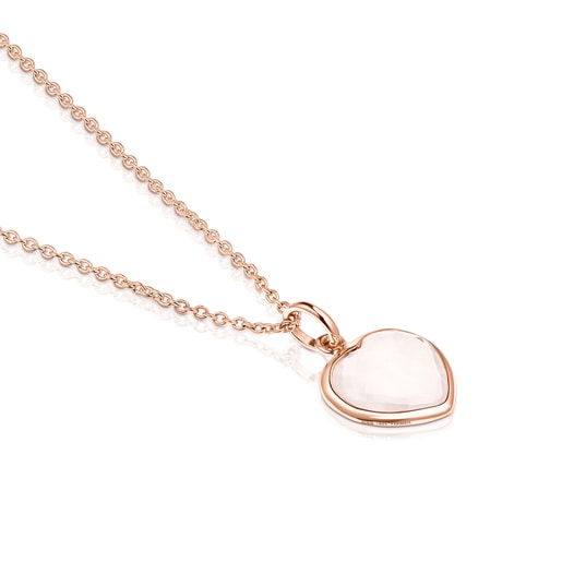 שרשרת מורמייל רוז עם אבן קוורץ ורודה