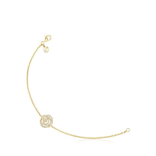 Gold ATELIER Rosa de Abril bracelet with Diamonds