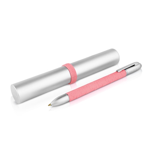 Bolígrafo aluminio y silicona rosa TOUS Writing