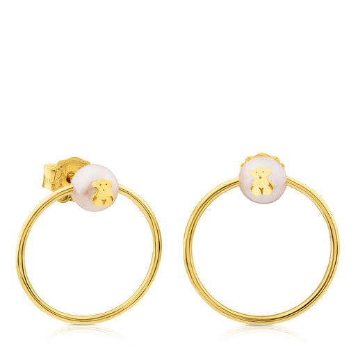 Ohrringe Icon aus Gold mit Perle