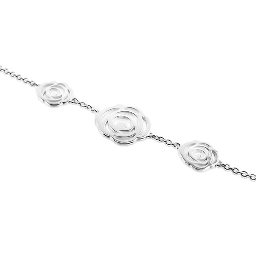 Silver Rosa de Abril Bracelet