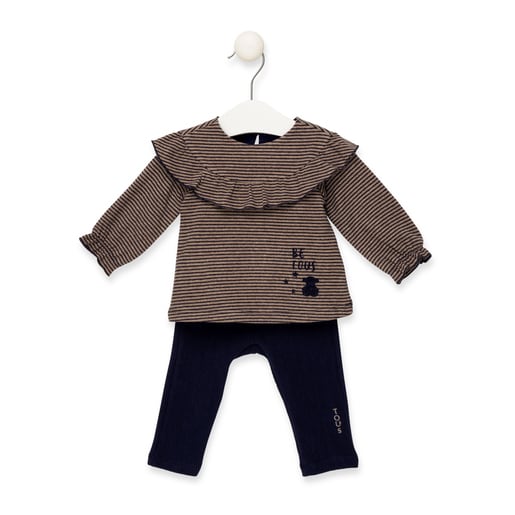 Conjunto niña blusa y pantalón Be Navy Marino