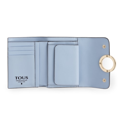 Billetera pequeña Audree beige y marrón