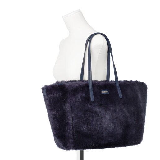 Shoppingtasche Doromy Warm aus Nylon in Marineblau