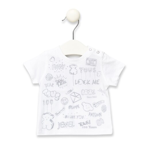 Camiseta M/C multiestampado "Jewel" Blanco