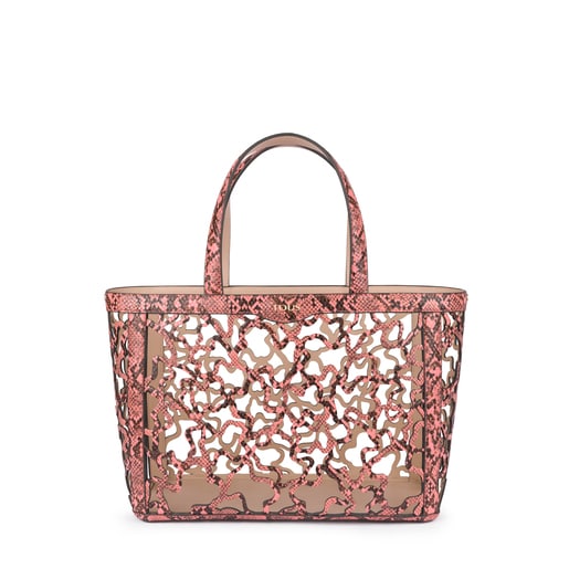 Sac cabas moyen Kaos Shock savane-rose