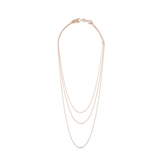 Pack of Rose Vermeil Silver TOUS Chain Chokers | TOUS