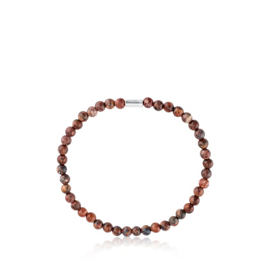 Silver TOUS Man Bracelet with Jasper
