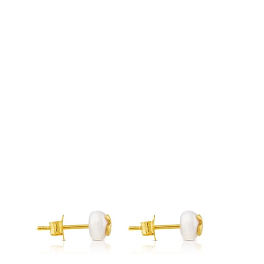 Gold Earrings with Pearls TOUS Bear | TOUS