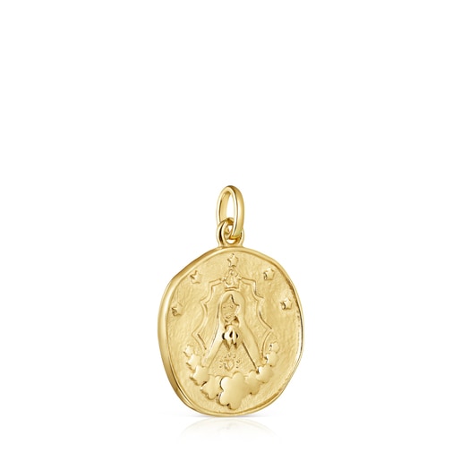 Silver Vermeil Virgin Guadalupe Devotion Pendant