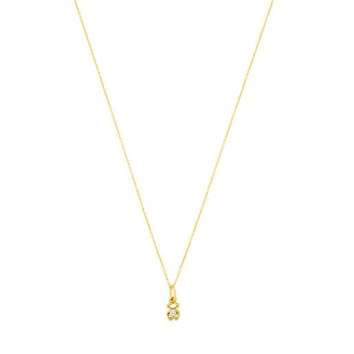 Gold Silueta Necklace with Diamonds | TOUS